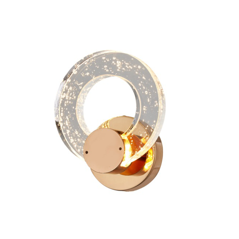 Arandela moderna Bull dourada com LED integrado, ideal para cabeceira de cama e lavabos, da marca Sindora, modelo DCB02108 Lustres Gênesis - o melhore site da Internet para comprar Lustre SINDORA
